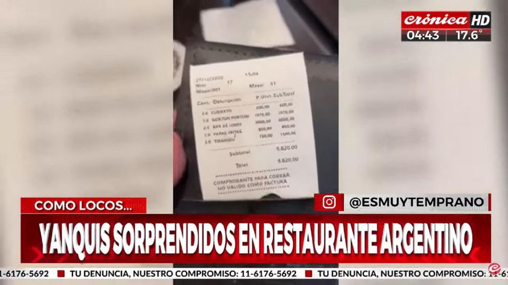 “Yanquis” visitaron una parrilla en San Telmo, comieron “como reyes” y quedaron impactados con el precio