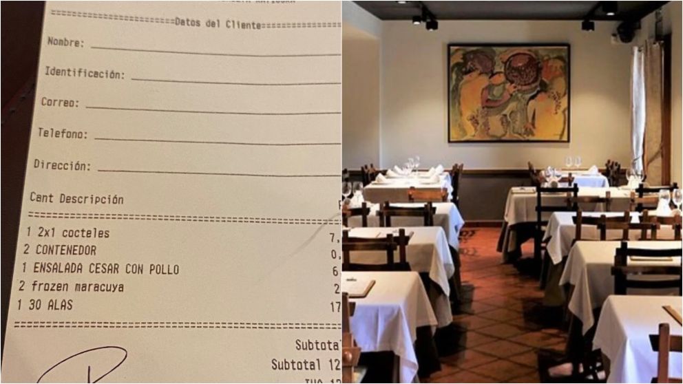 Comió en un restaurante, pidió la cuenta y encontró un desubicado mensaje del mozo en el ticket