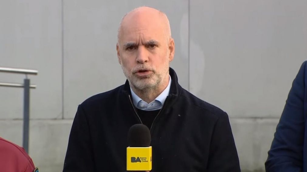 Horacio Rodríguez Larreta, jefe de Gobierno porteño, durante la presentación que encabezó este lunes en Chacarita (Captura de pantalla).