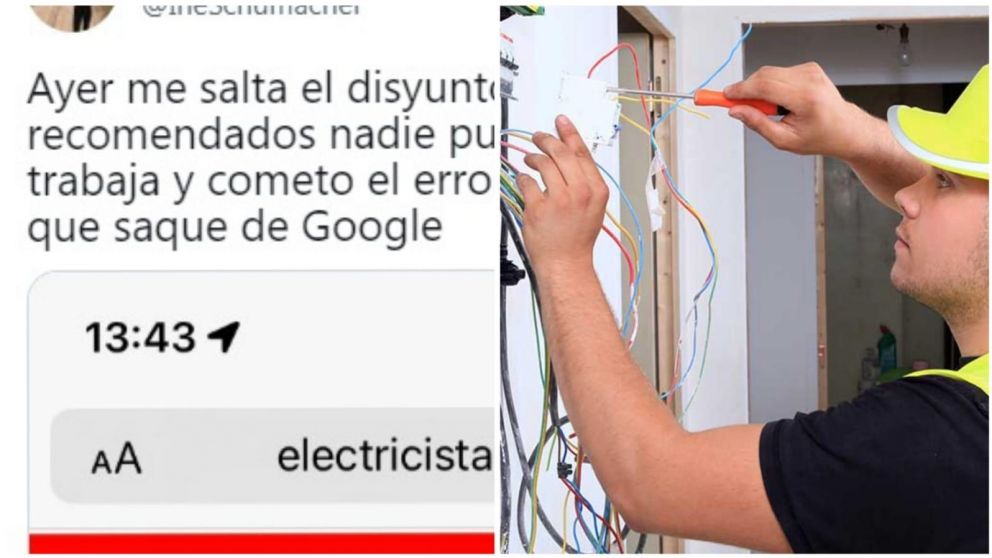 Quiso cobrarle m�s de 100 "lucas" un arreglo de luz, ella se dio cuenta que era un estafador y lo escrach� en Twitter.