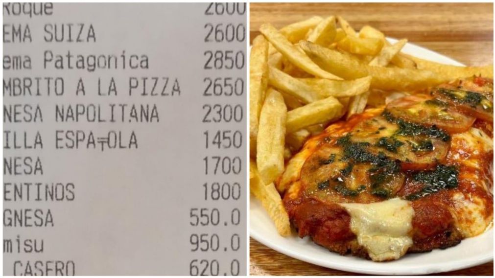 Contó enojado la cifra que gastó en un restaurante, publicó el ticket con la comida y los usuarios de Twitter lo "mataron" (Twitter/@RulomboTV - Instagram/@gevsbuffet)
