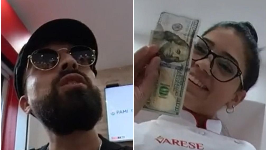 Comió en un restaurante argentino y dejó una escandalosa suma de propina (TikTok).