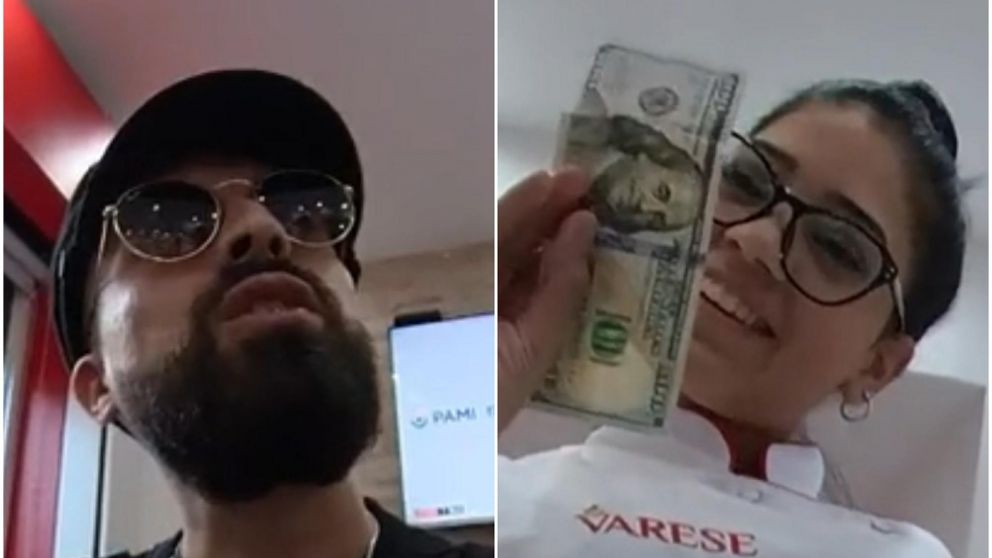 Comió en un restaurante argentino y dejó una escandalosa suma de propina (TikTok).