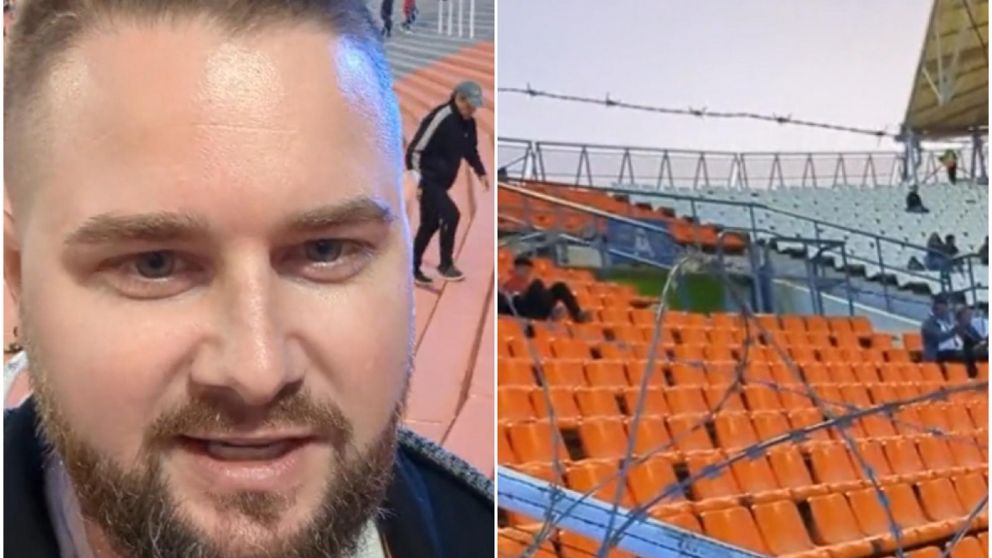 Conoció la popular, y se quejó de las condiciones del estadio (TikTok / @milesawayfromhome86).