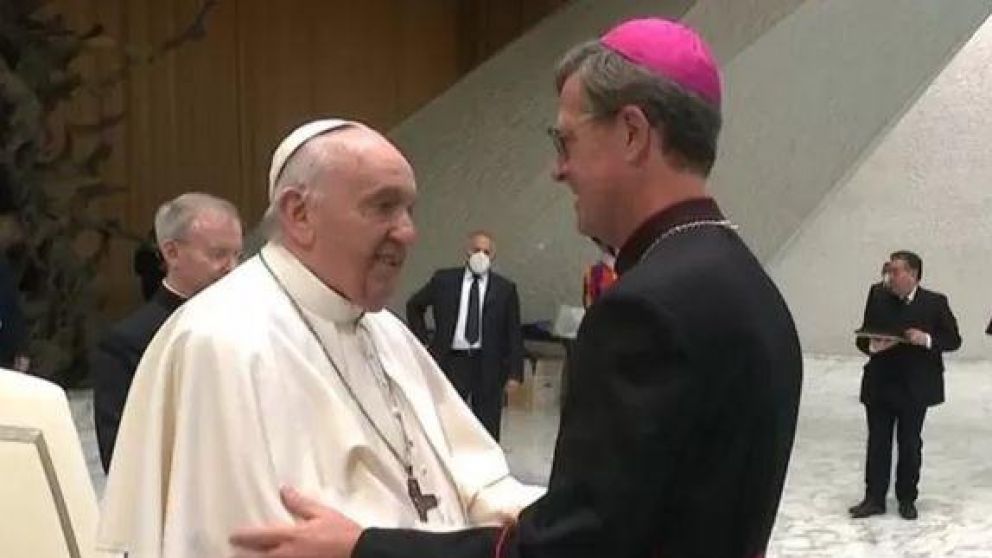 Jorge García Cuerva junto a Francisco en Roma.