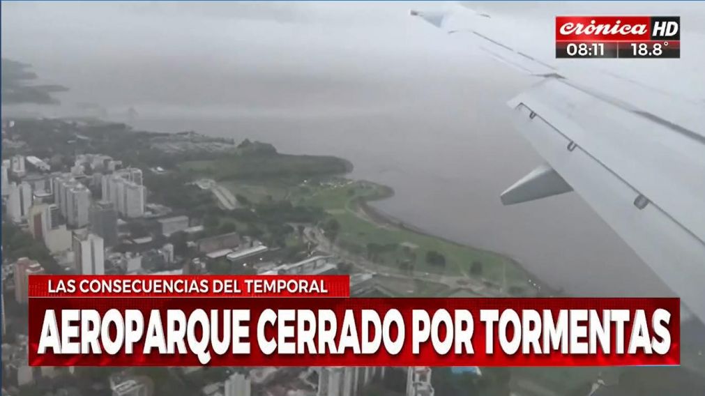 Demoras y cancelaciones en Aeroparque por el temporal (Cr�nica HD).