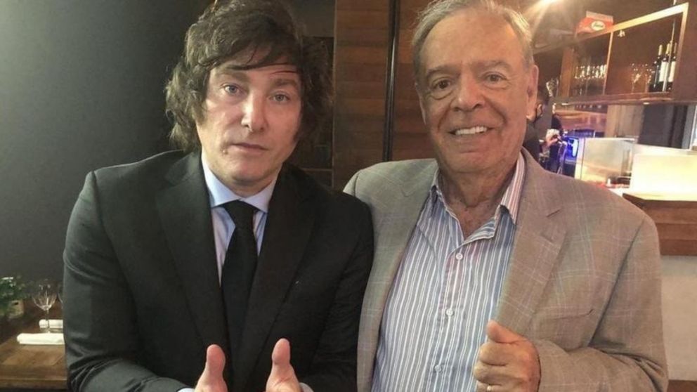 Javier Milei junto al economista Roque Fernández.