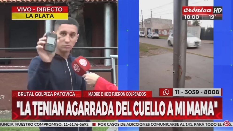 Una de las víctimas contó que su madre usó un botón antipánico para avisar sobre la golpiza (Crónica HD).