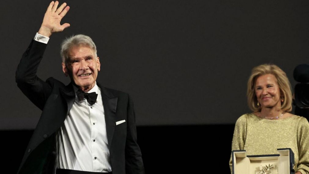 Harrison Ford reconocido con la entrega de la Palma de Oro honorífica (AFP).