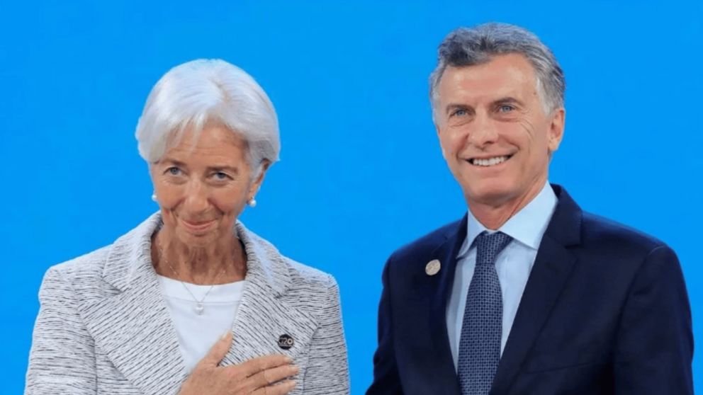Mauricio Macri junto a la ex directora directora gerente del FMI, Christine Lagarde (Telam).