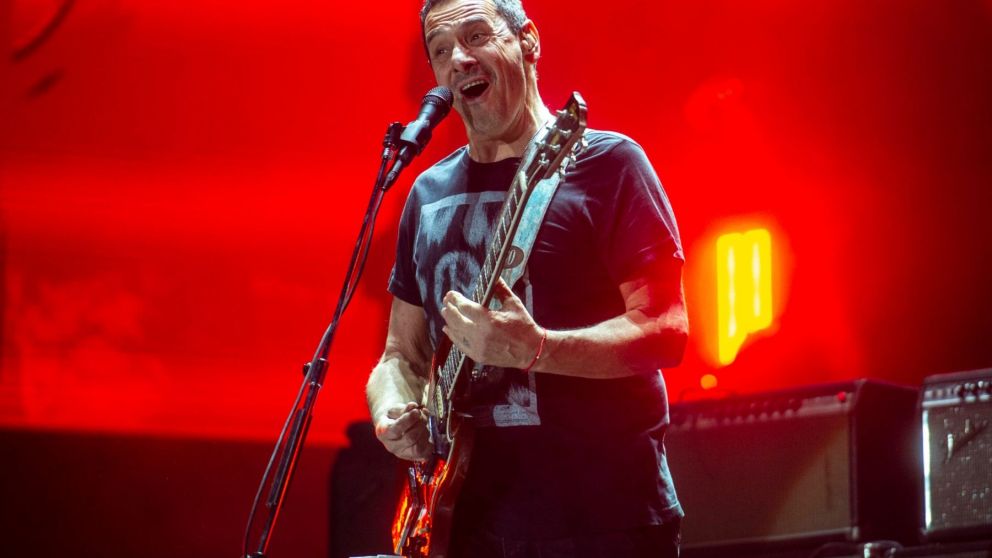 Ricardo Mollo, en la celebración de los 35 años de Divididos en Vélez Sarsfield.