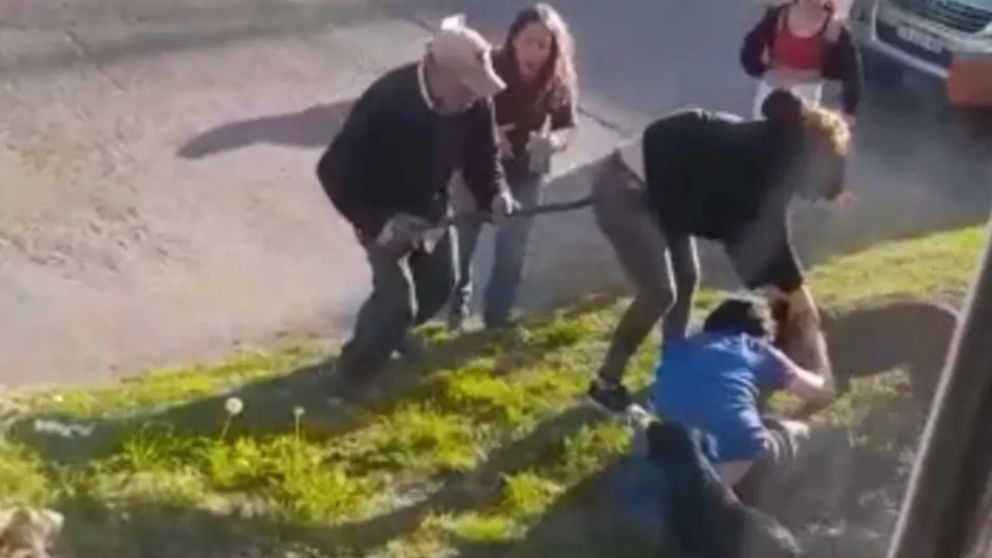 Un joven salió a caminar con su mamá y fue salvajemente atacado por un pitbull (Imagen captura vídeo).