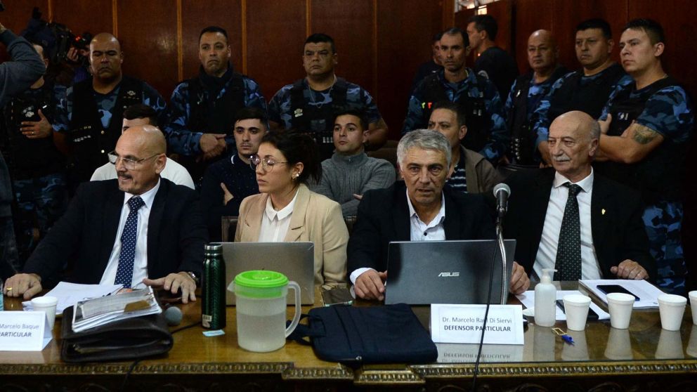 Segunda jornada en el juicio a los polic�as por la Masacre de Monte. Foto T�lam.