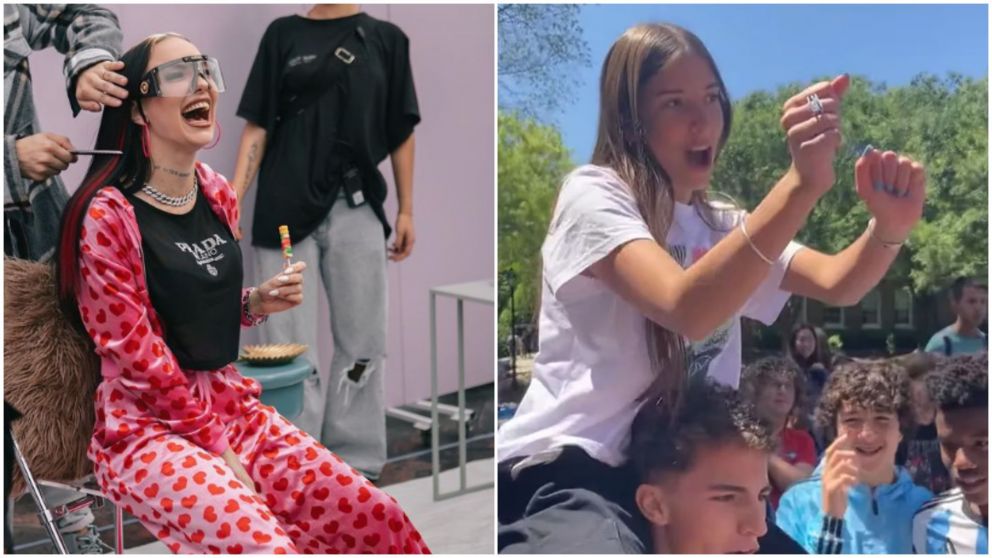 Puso un tema de La Joaqui en una escuela de Estados Unidos y la reacción de sus compañeros es viral (Instagram/@lajoaqui -TikTok/@justipazos).