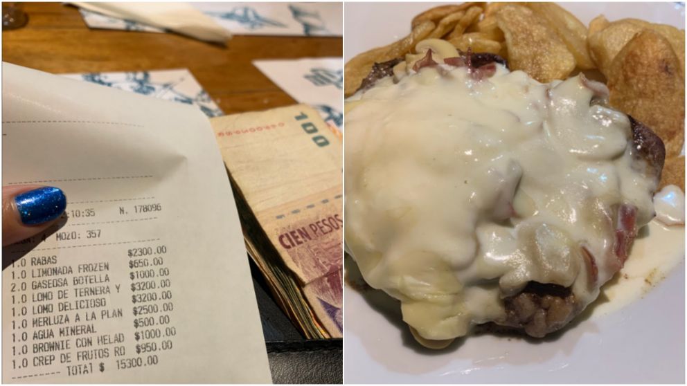 Una joven mostró el ticket de su merienda y como lo "dolarizó" se hizo viral (Twitter/@berrettasofi).