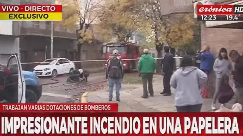 El fuego en la papelera de Villa Soldati logró ser controlado (Captura de pantalla).