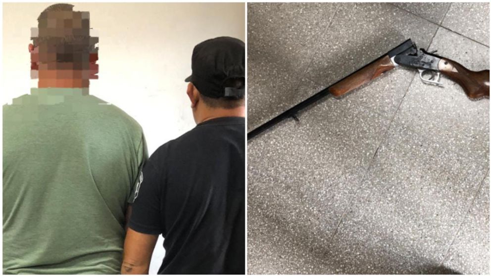 El hombre que dio el escopetazo terminó detenido.