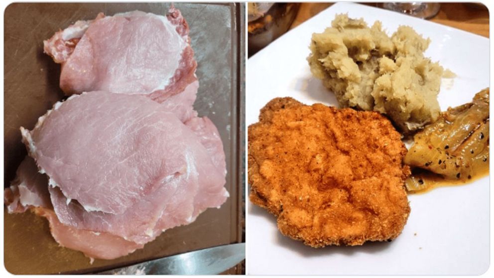 Un tuitero reveló su truco para ahorrar hasta 30% con carré de cerdo con hueso (Twitter/@pizamariano).