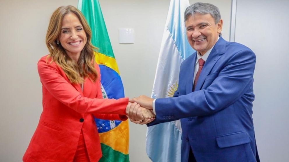 Victoria Tolosa Paz y Wellington Dias, tras el encuentro de ministros que tuvo lugar en Brasil.