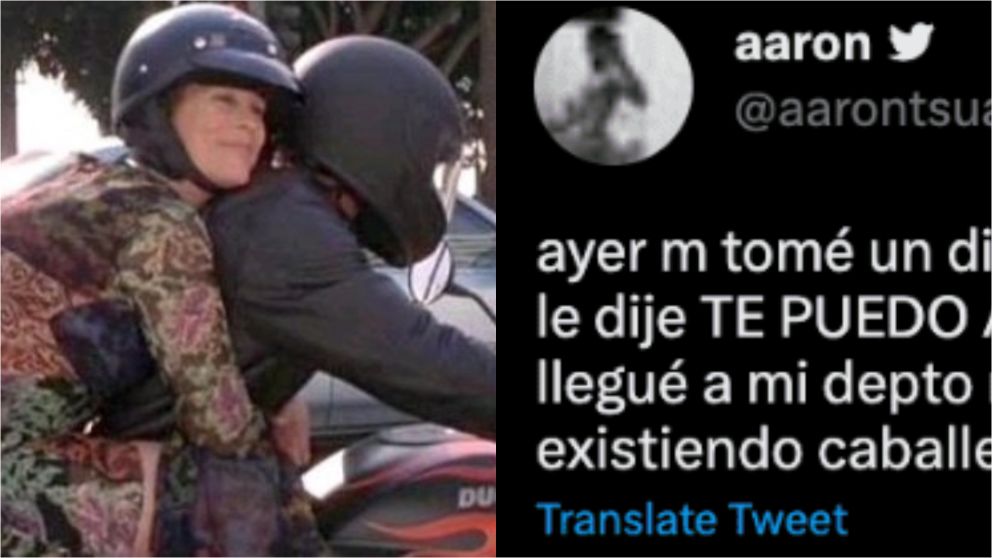 Pidió una moto para que lo lleven, abrazó al conductor para viajar y terminó "flechado": “Siguen existiendo caballeros”