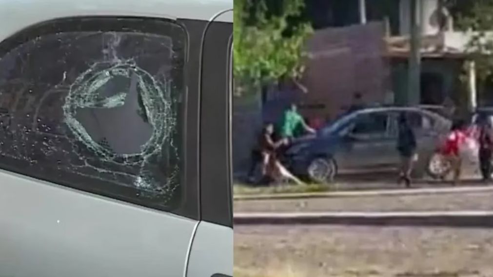 Jóvenes quisieron robarle a un auto, el conductor arrancó y terminaron atropellados.
