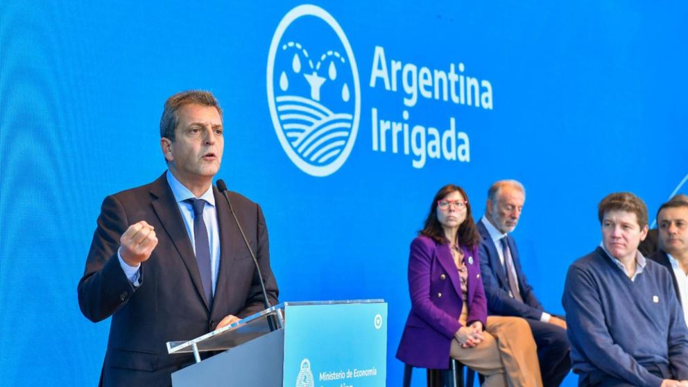 Sergio Massa destacó la inversión del plan Argentina Irrigada (Twitter/Sergio Massa).