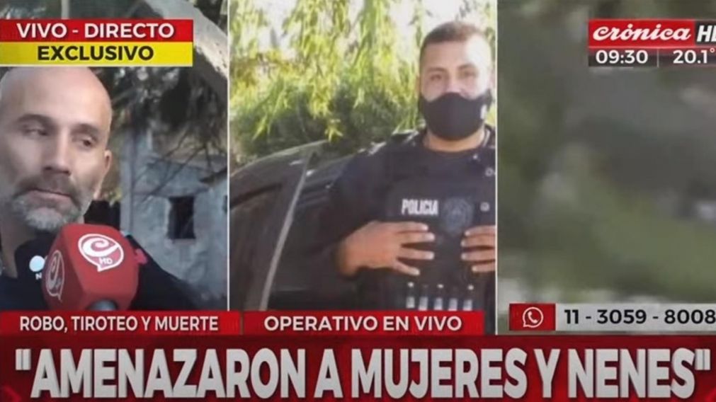 Un policía y un casero murieron durante el asalto de un grupo comando (Crónica HD).