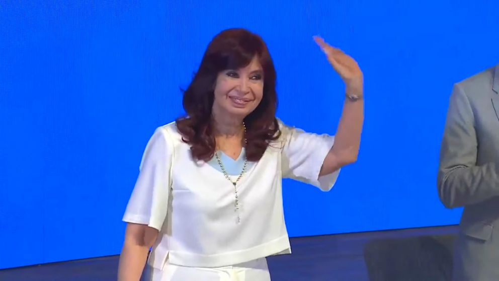 Cristina Kirchner en el Teatro Argentino de La Plata.