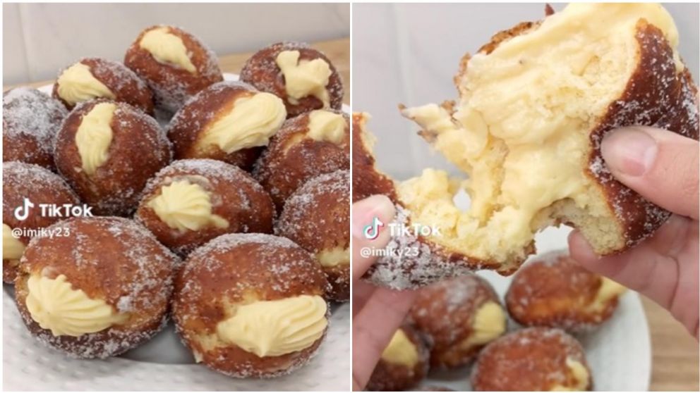 El relleno de crema pastelera le da el "toque" a esta receta.