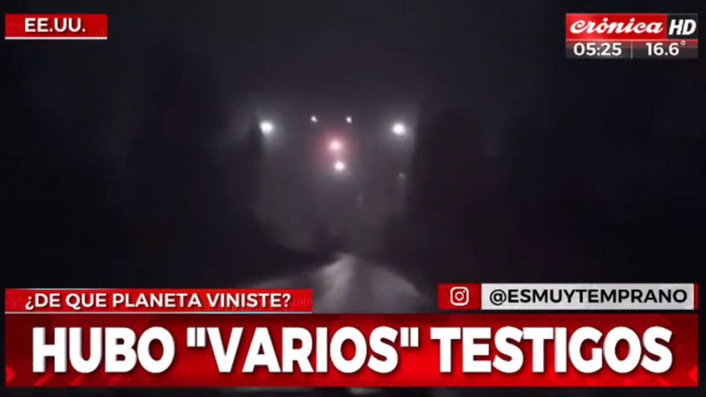 El avistaje tuvo lugar en Estados Unidos (Captura de video).