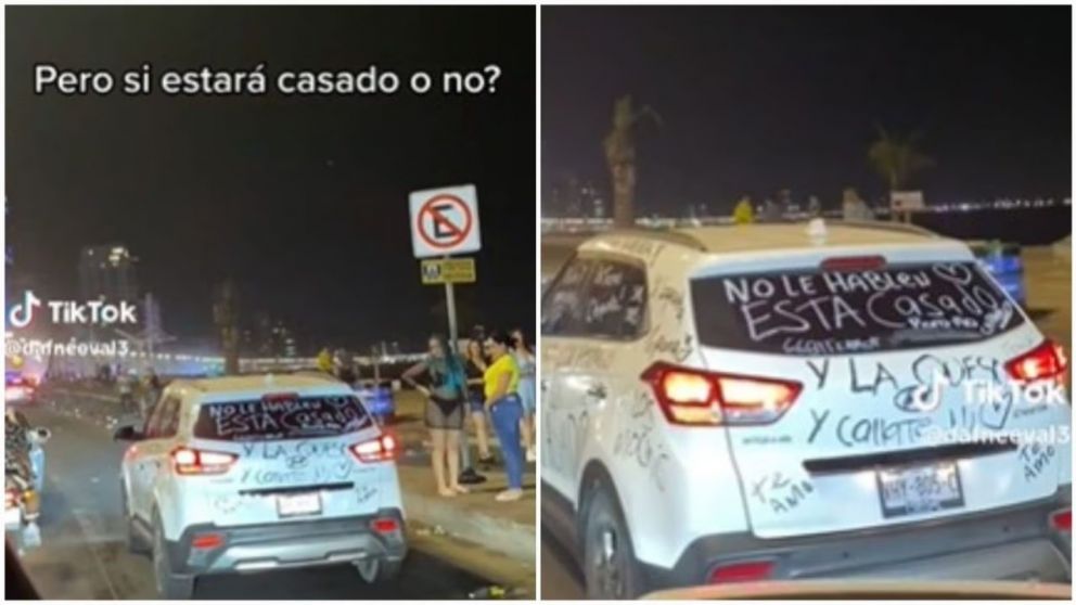 Una mujer quiso evitar que otras chicas se acercaran a su novio y tomó una drástica que se viralizó (Imagen captura vídeo).