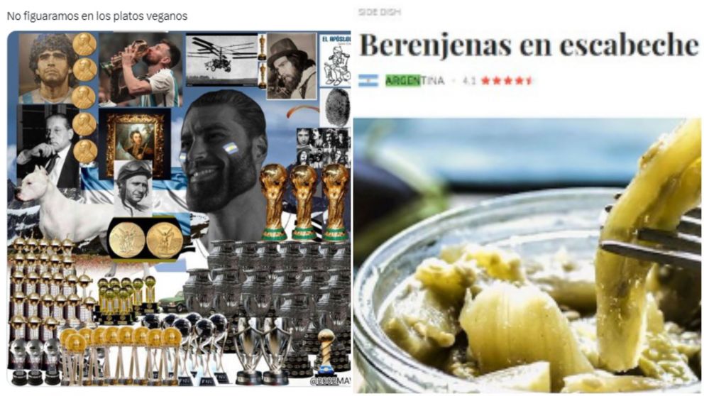 Estallaron los memes por el podio vegano sin platos argentinos (Twitter/@TasteAtlas).