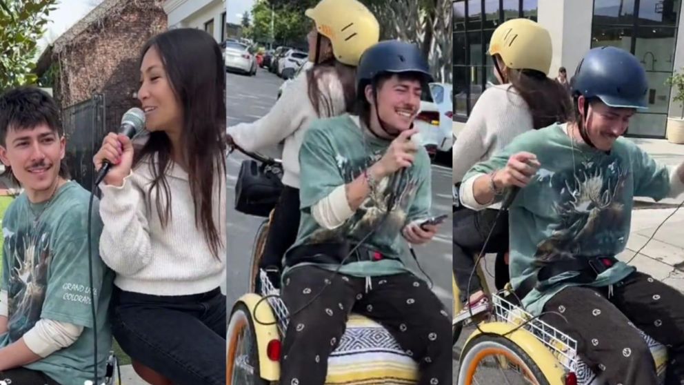 Es argentino, vive en Estados Unidos y se volvió viral por cantar "Muchachos" en una tricicleta.