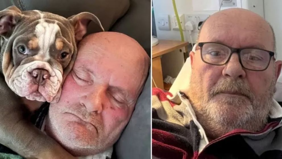 Un perro le salvó la vida a su dueño tras comerle un dedo del pie mientras dormía.