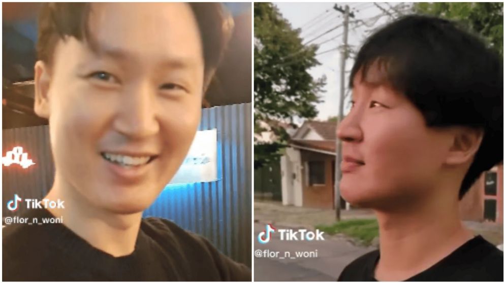 Un joven de Corea del Sur se emocionó con algo que puede hacer en Buenos Aires y es viral (TikTok/@flor_n_woni).