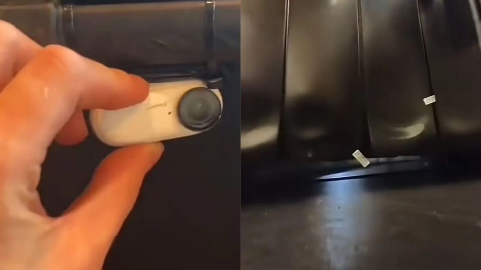 Dej� una c�mara en su valija para ver qu� hac�an con ella en un aeropuerto y el video se viraliz� (Imagen captura v�deo).