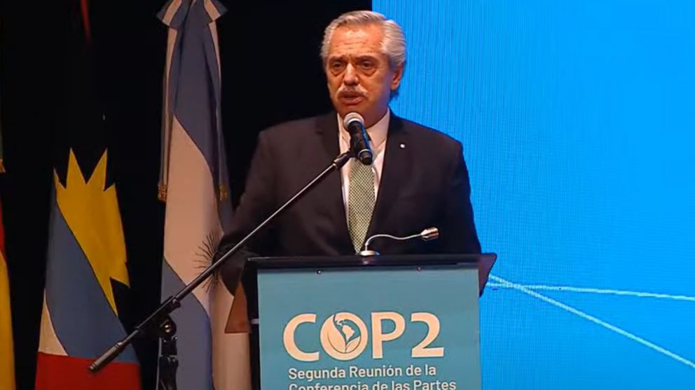 Alberto Fernández desde el CCK.