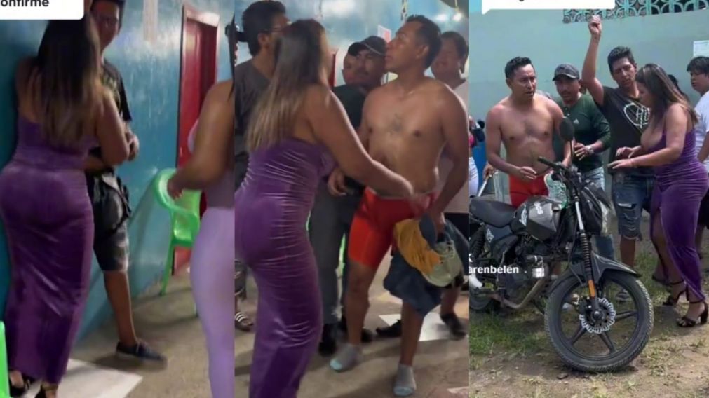 TikTok: descubrió a su esposo infiel en un prostíbulo y forcejeó hasta exponerlo en frente de todos.