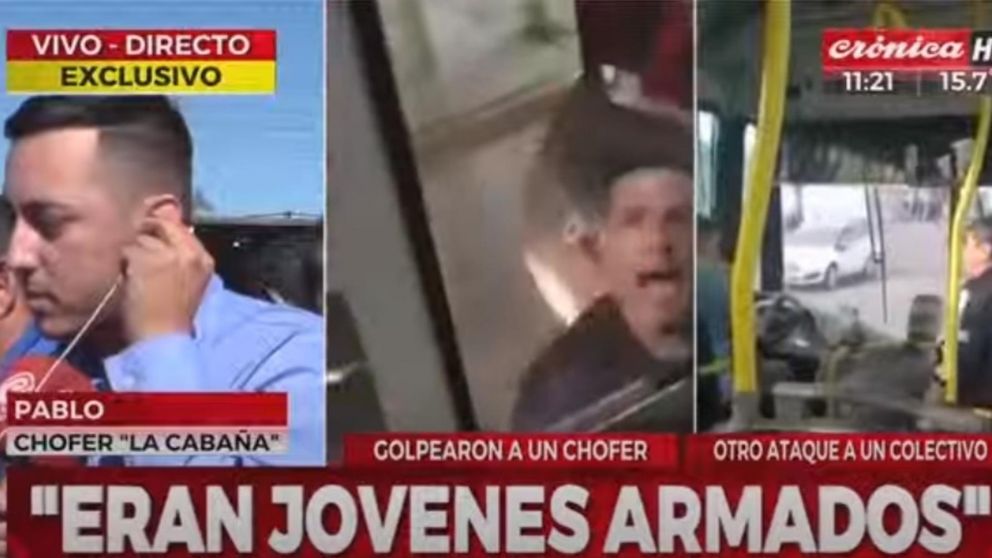 El colectivero Pablo Coriciano fue sorprendido por asaltantes que subieron a la unidad que manejaba (Captura Crónica HD).