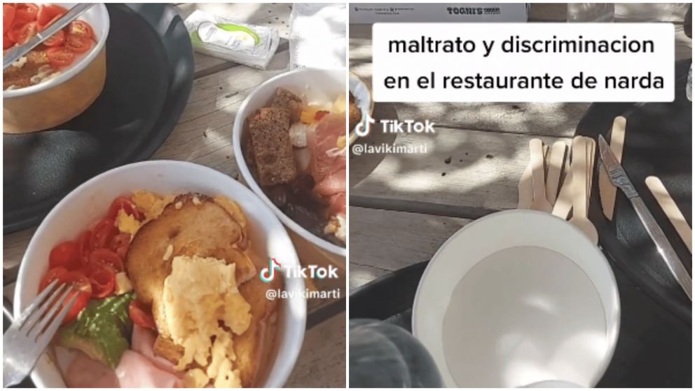 Clienta denunció a un restaurante de Narda Lepes por maltrato y se hizo viral (TikTok/@lavikimarti).