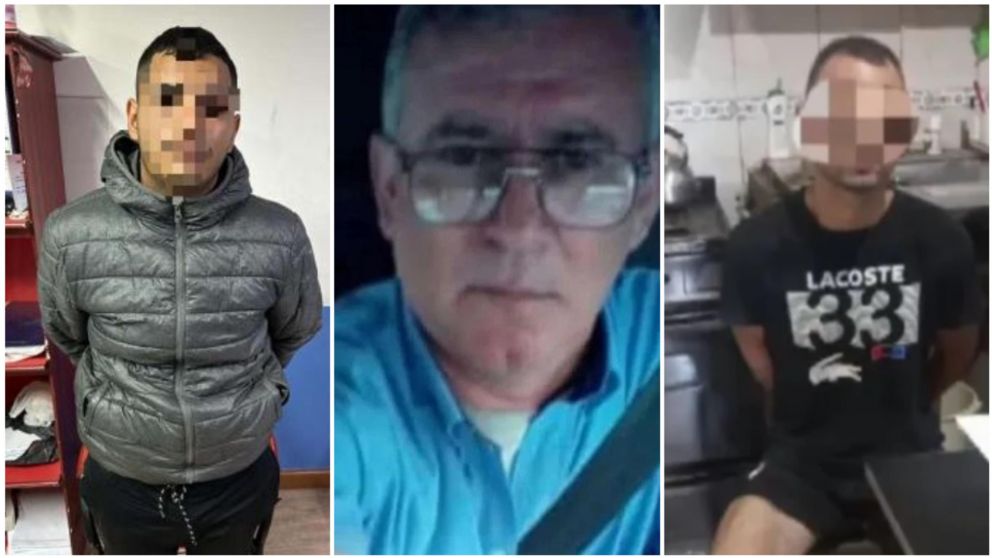 Dos de los detenidos por el crimen del colectivero Daniel Pedro Barrientos.