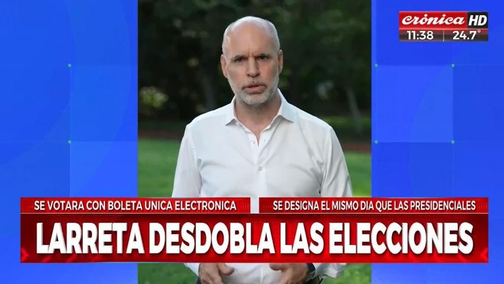 El jefe de Gobierno porteño, Horacio Rodríguez Larreta, confirmó la fecha de las elecciones en CABA (Crónica HD).