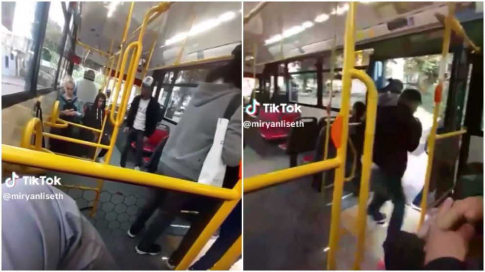 Filmaron a un "punga" robando en un colectivo y el momento es viral (TikTok/@miryanliseth).