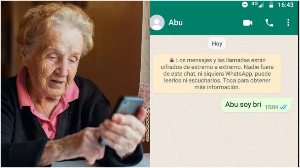 Una abuela bloque� a su nieta en WhatsApp por un ins�lito malentendido.