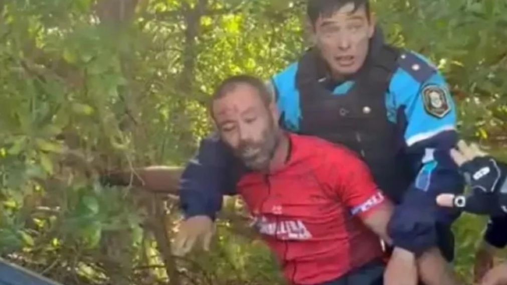 Diego Sánchez Cabezudo, el ciclista al momento de ser detenido.