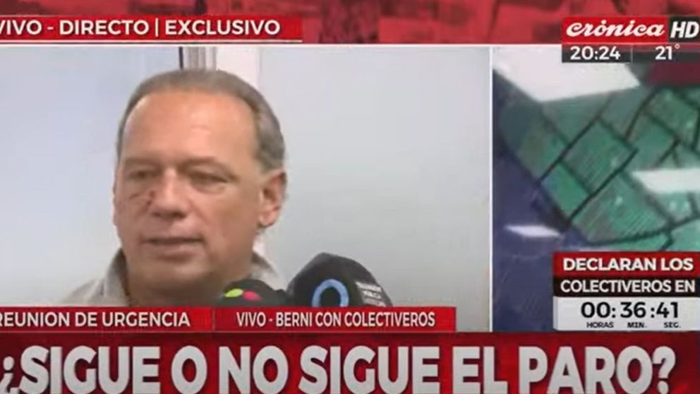 Sergio Berni habló del operativo de detención de los colectiveros que lo agredieron.