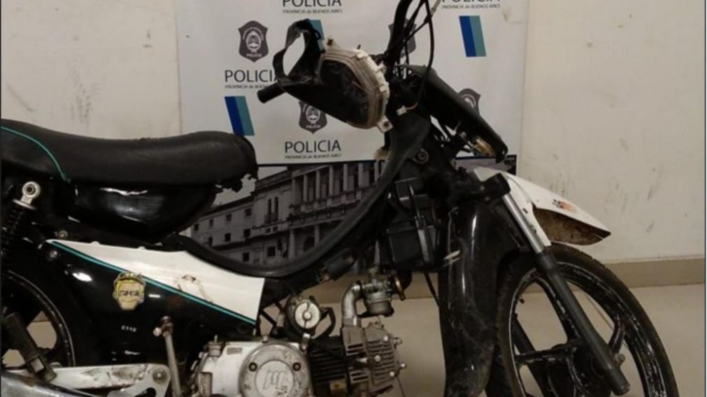 Esta es la motocicleta que fue secuestrada en poder del malviviente.