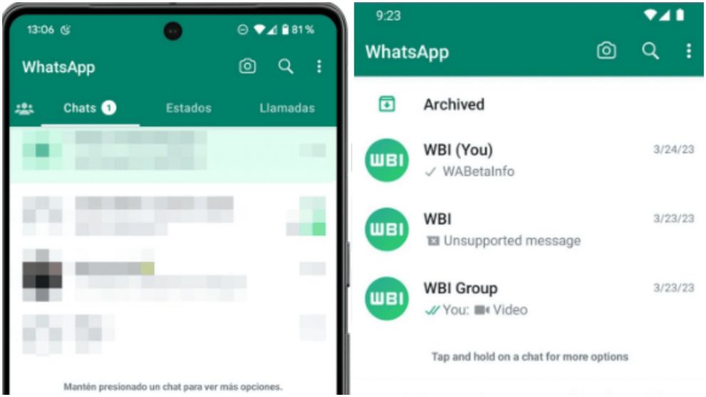WhatsApp va a aplicar en Android lo más exclusivo del iPhone (Gentileza: xatakandroid/WABetaInfo).