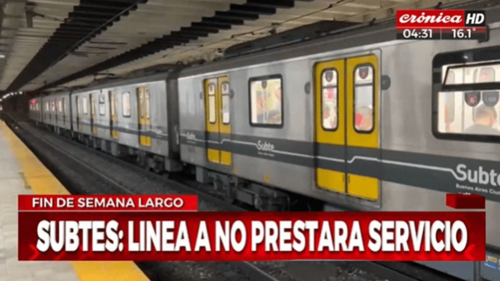 La medida se tomará por la realización de algunas obras (Captura de TV).
