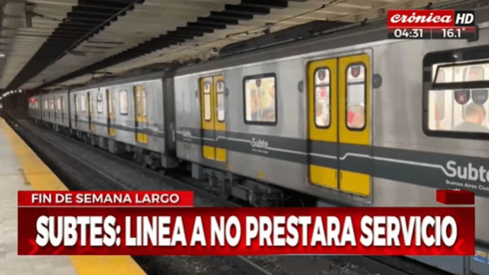 La medida se tomará por la realización de algunas obras (Captura de TV).